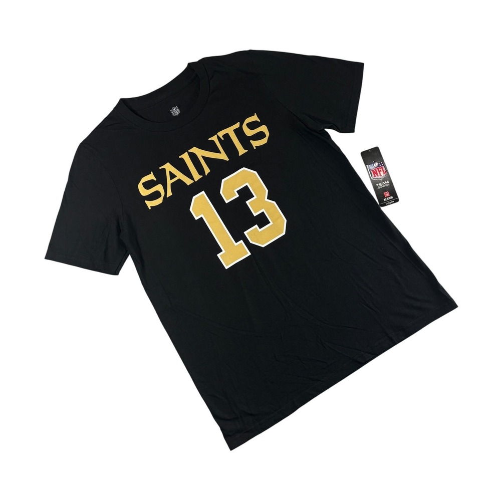 NWT New Orleans Saints T Shirt Youth Size L 14/16 Black Thomas 13 NFL Football